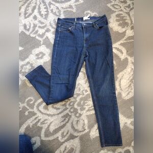 Free People hi rise, skinny jeans dark wash